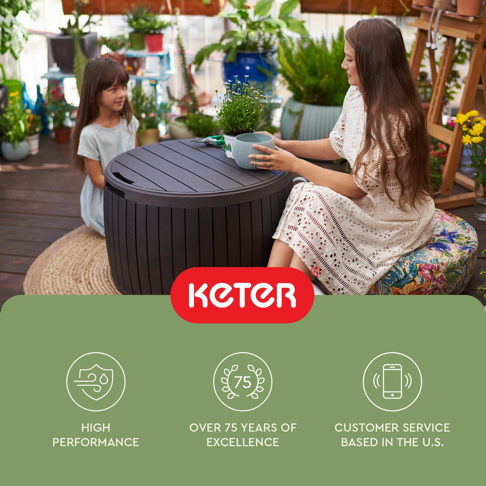 37 Gallon Outdoor Deck Box