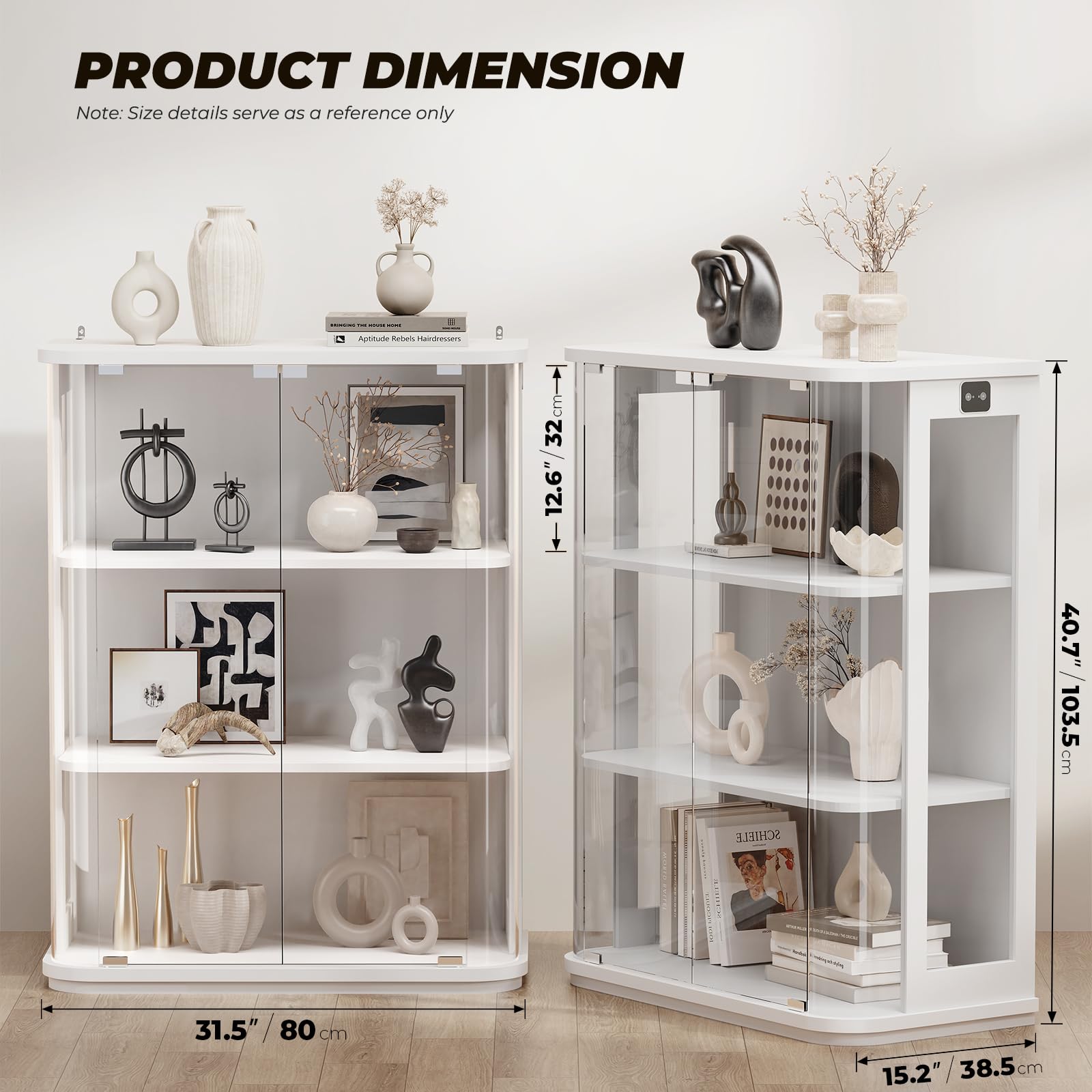 LED Display Cabinet with Glass Door