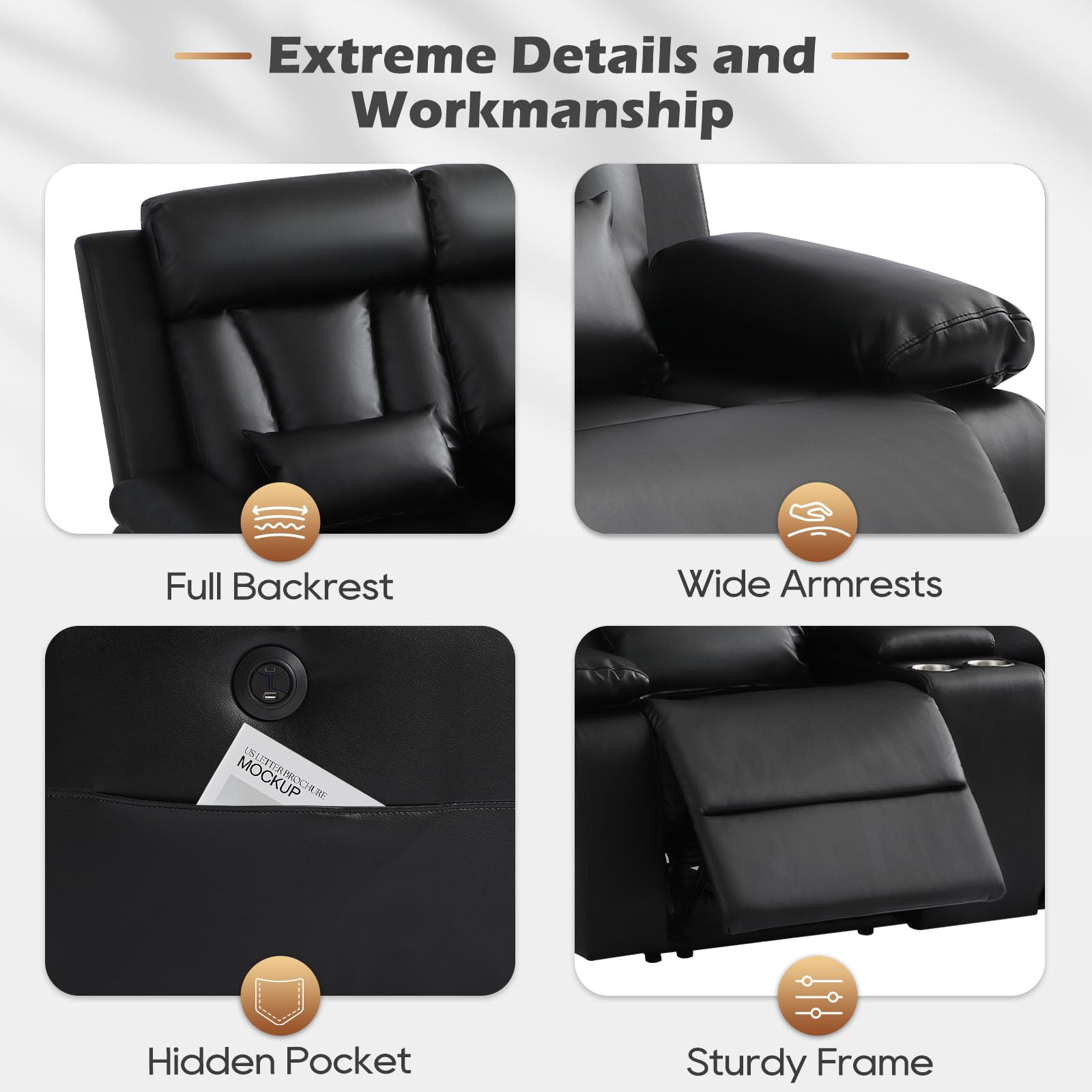 Power Reclining Loveseat with Console and USB Ports