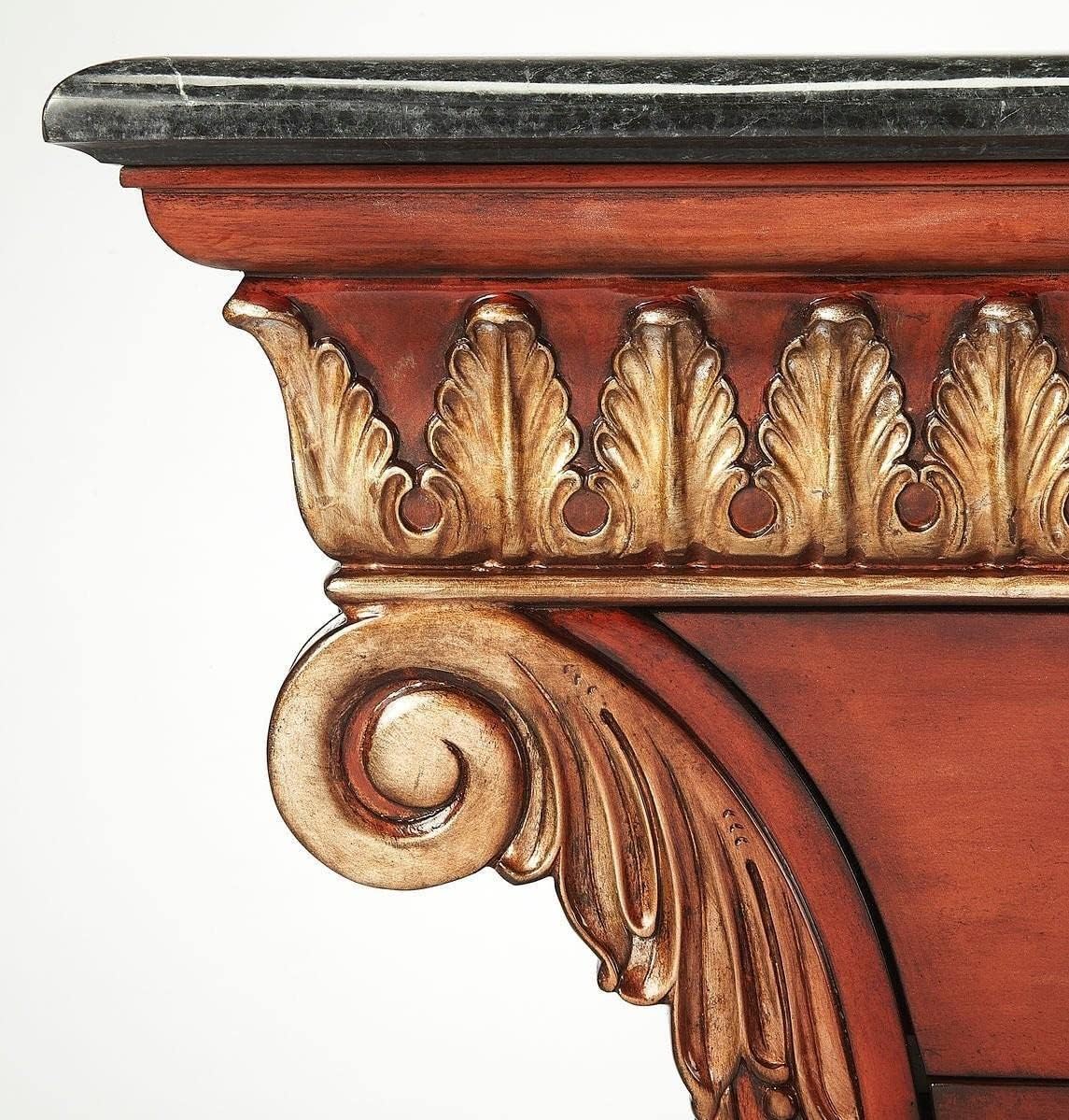 Fossil Stone Console Chest with 3 Drawers