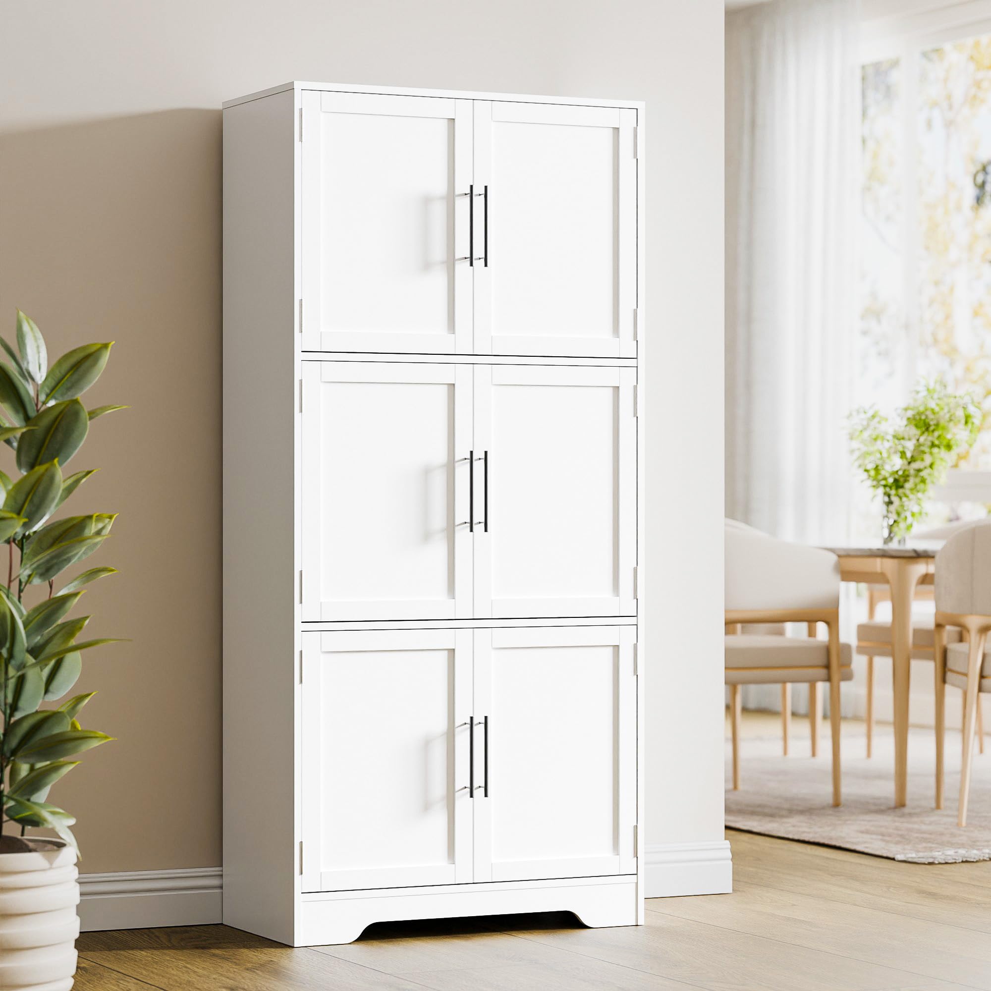 Kitchen Pantry Cabinet with Adjustable Shelves