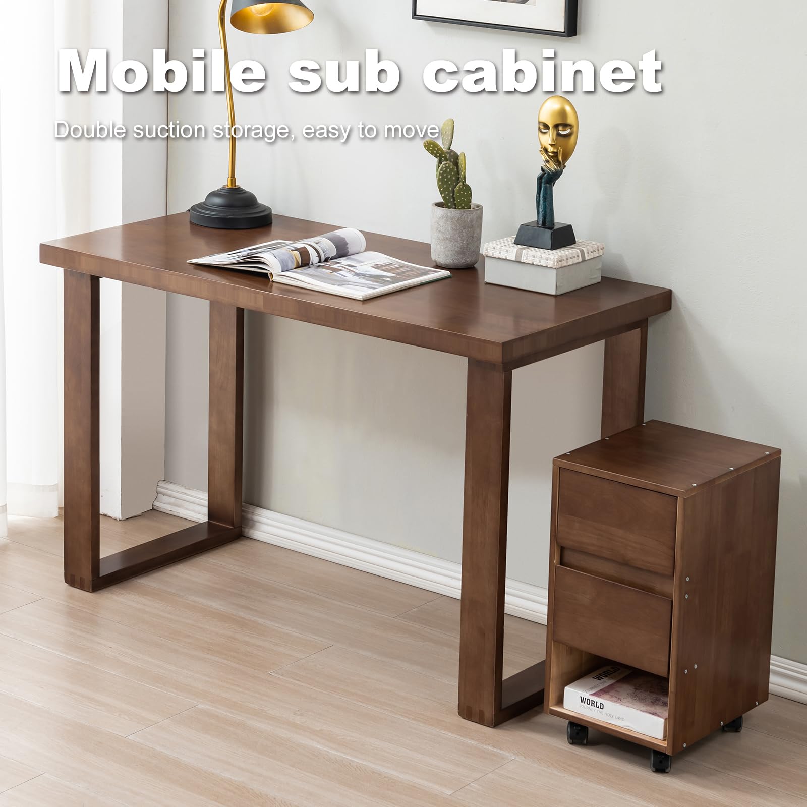 Solid Wood Computer Desk 47 Inch