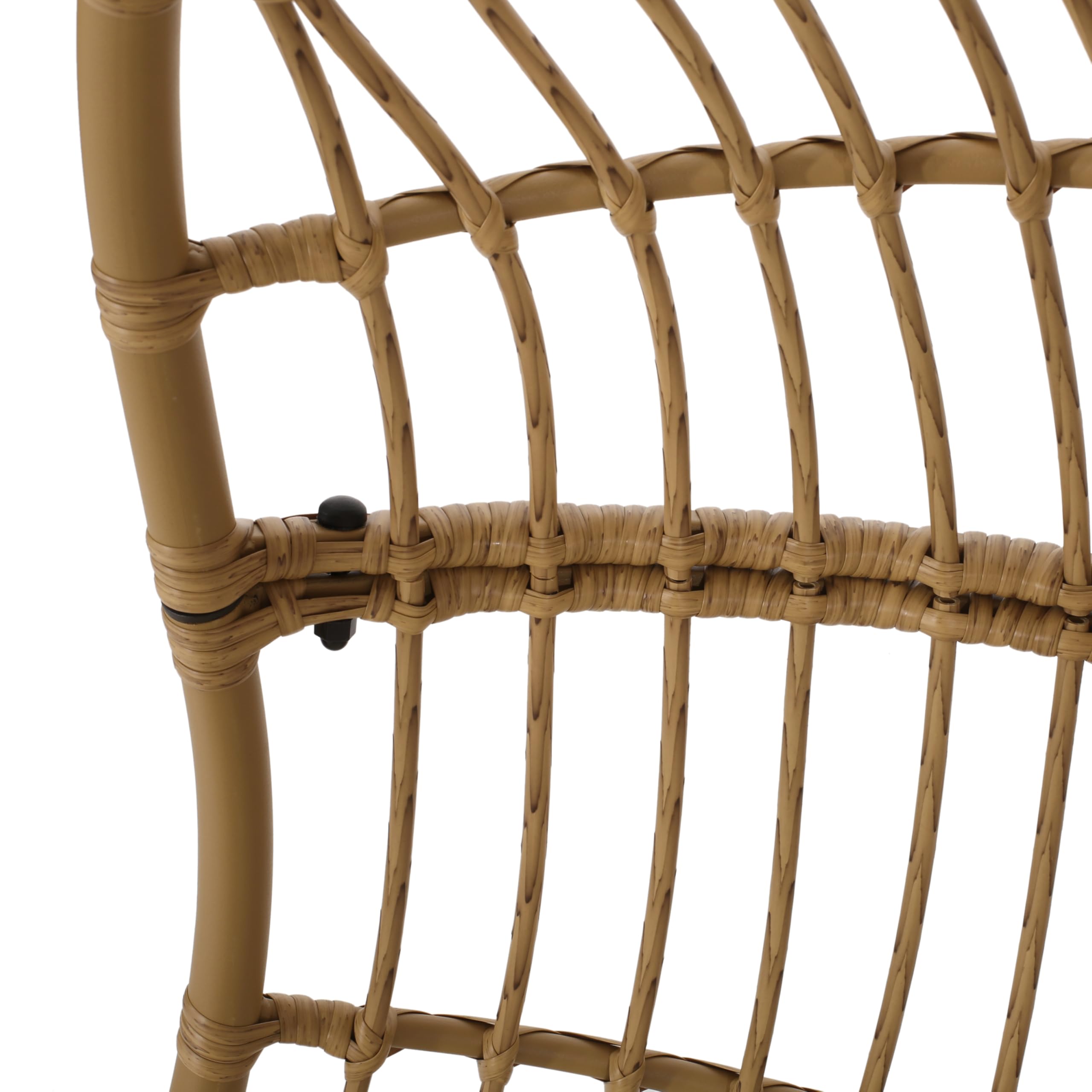 Wicker Basket Hanging Chair with Cushion