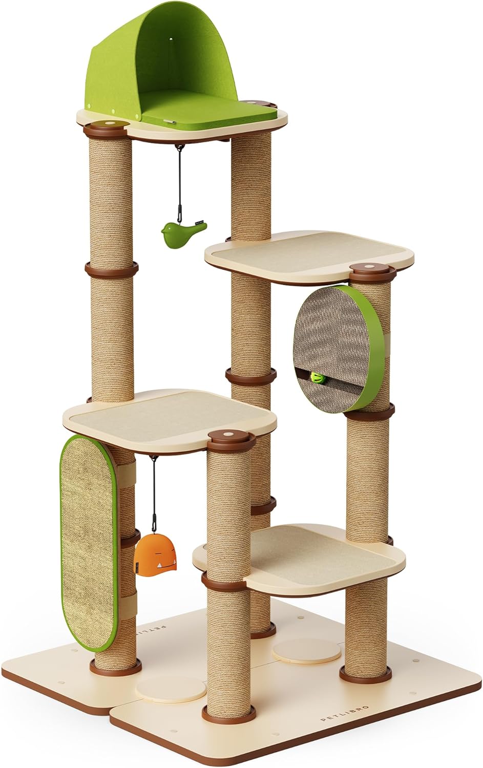 Modular Cat Tree Tower with Scratching Posts