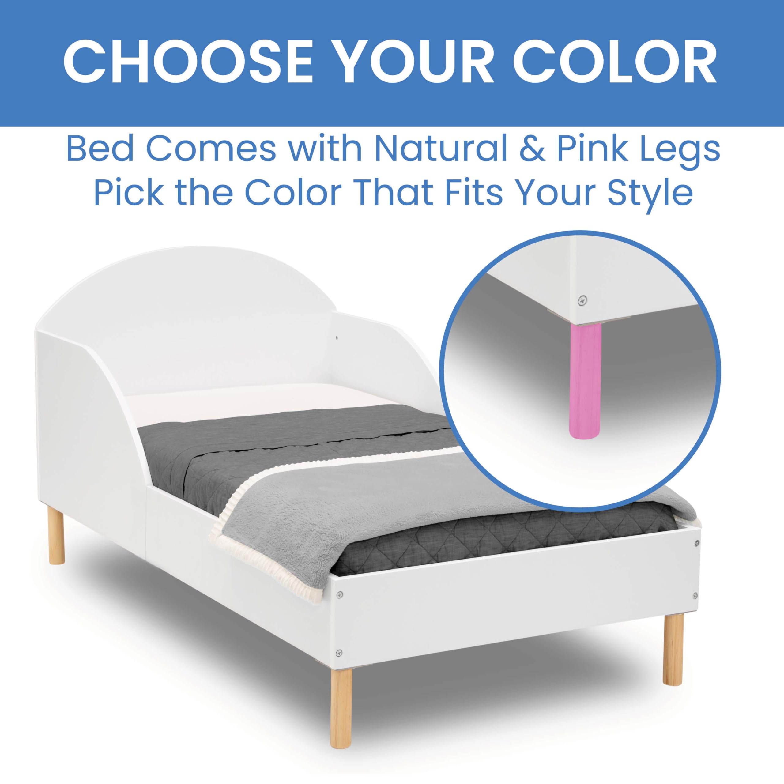 Reese Wood Toddler Bed with Guardrails