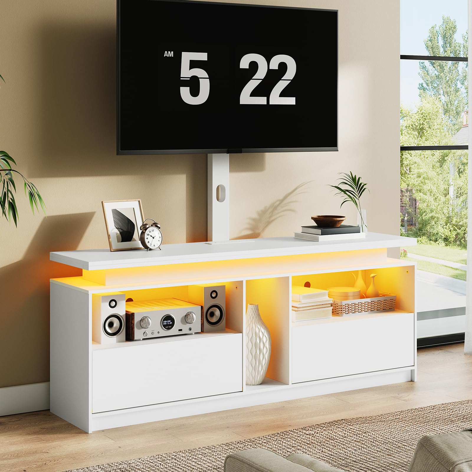 TV Stand with Mount for 75 Inch TV