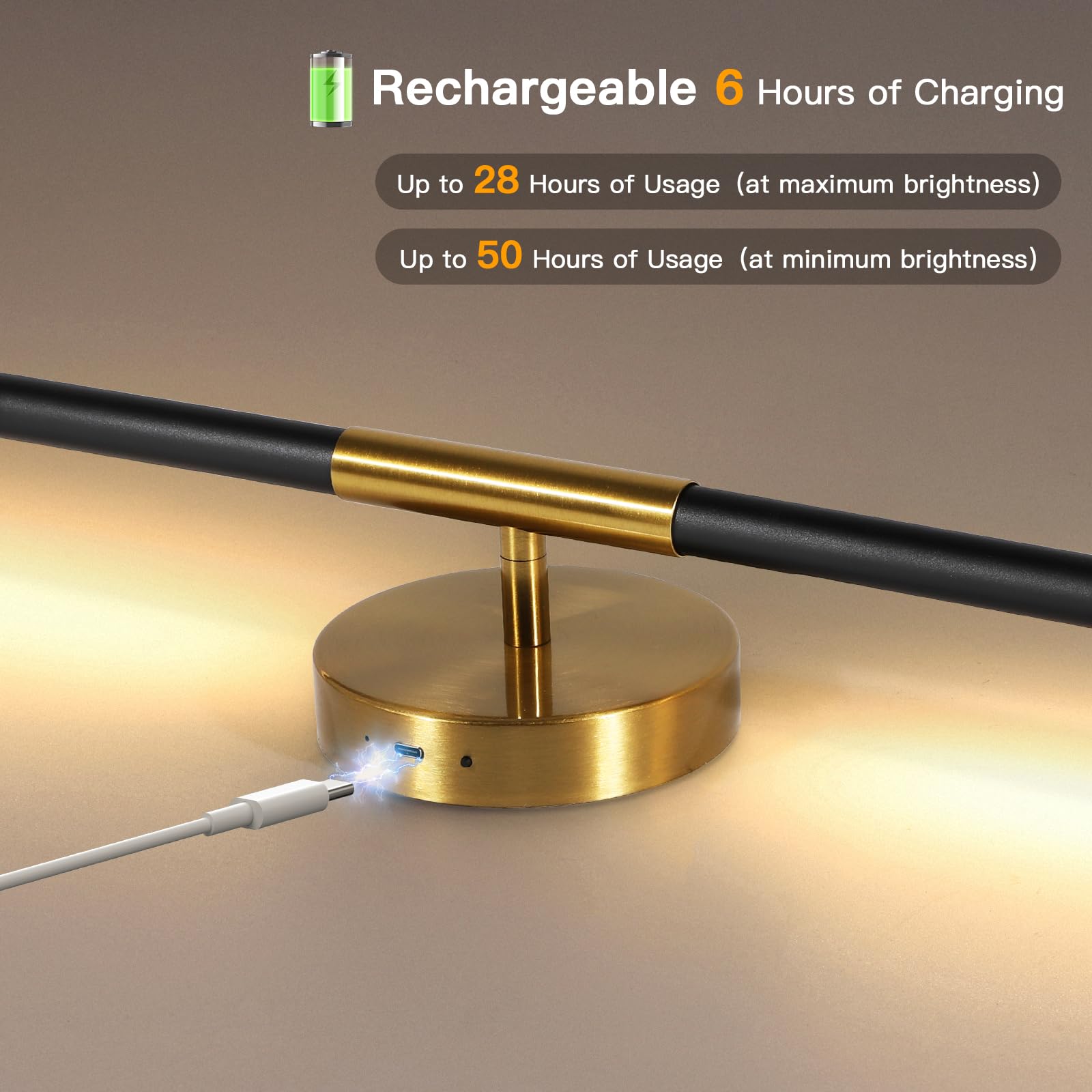 Battery Operated Wall Sconces Set of 2 - Rechargeable Wireless LED