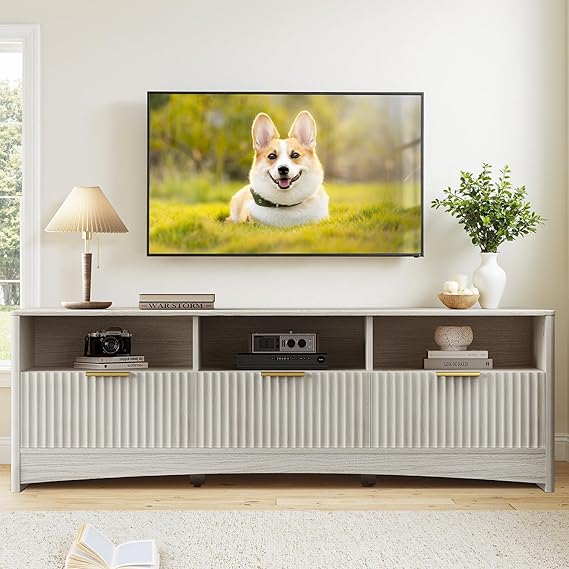 TV Stand for TVs Up to 65 Inches with Storage Drawers
