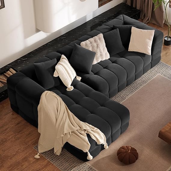 L-Shaped Modular Sectional Sofa with Chaise