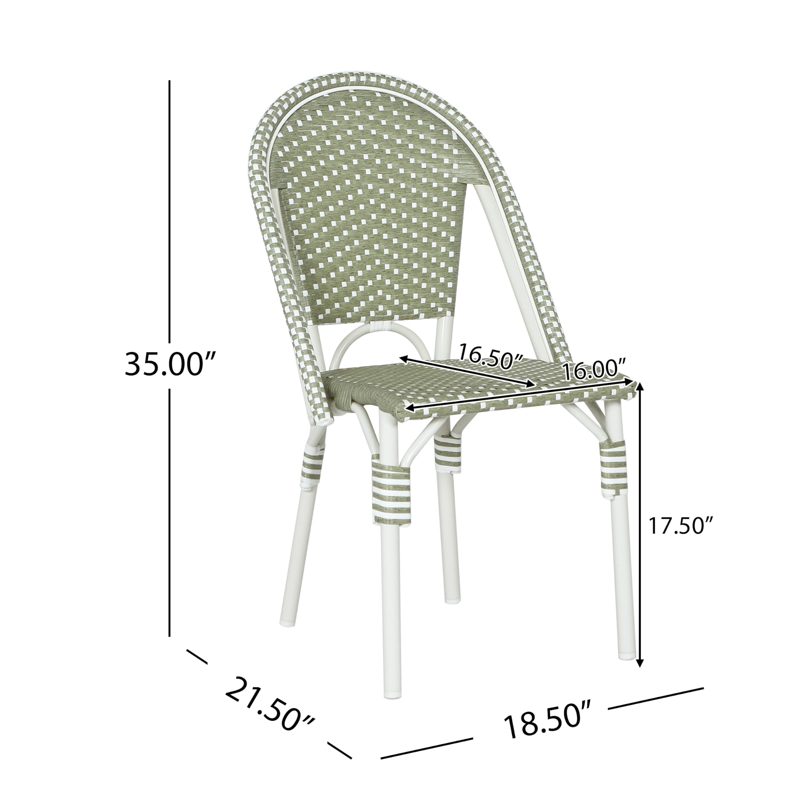 Outdoor French Bistro Chairs Set of 2