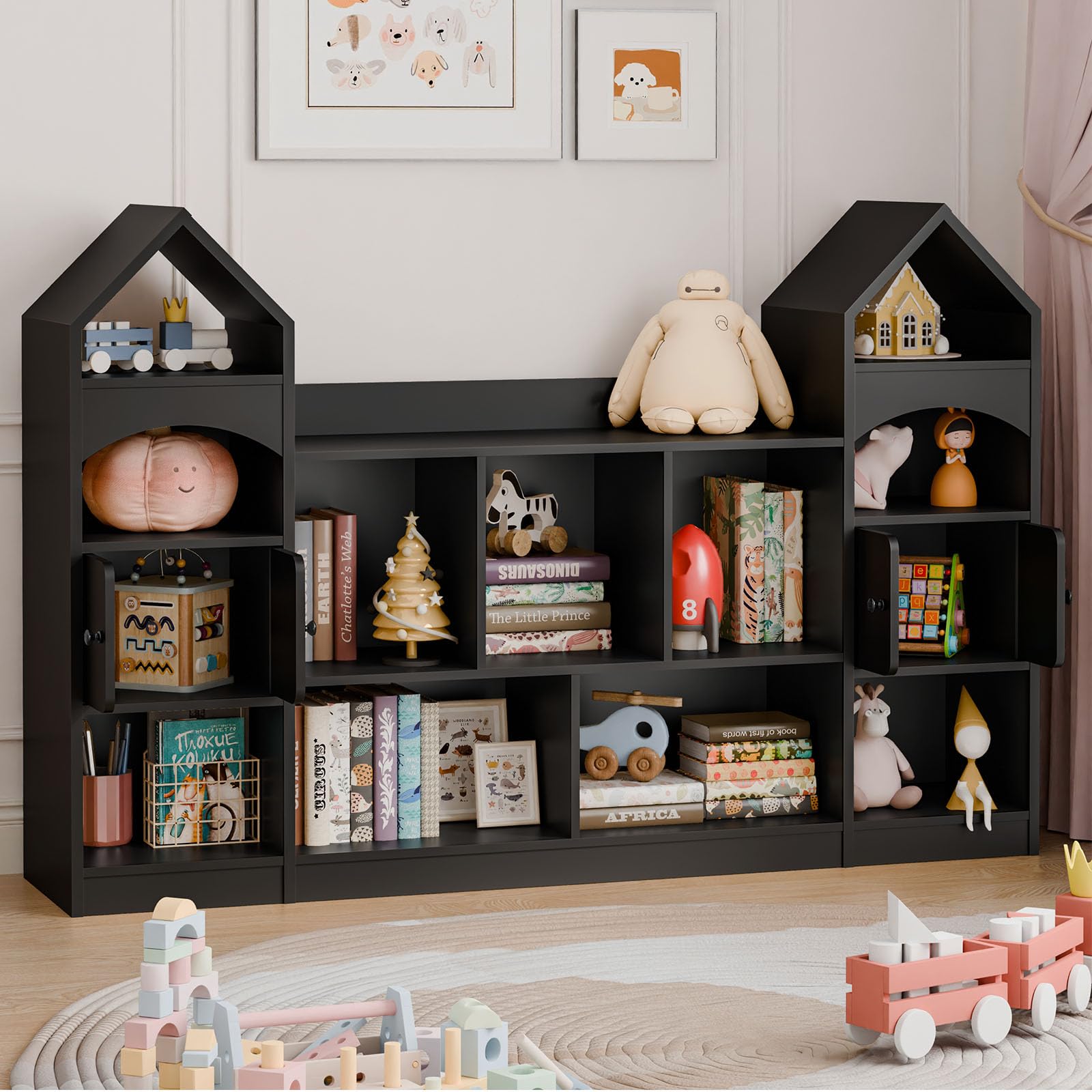 Castle Shape Children's Bookshelf Storage Organizer