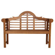 Acacia Wood Outdoor Garden Bench with Arched Back
