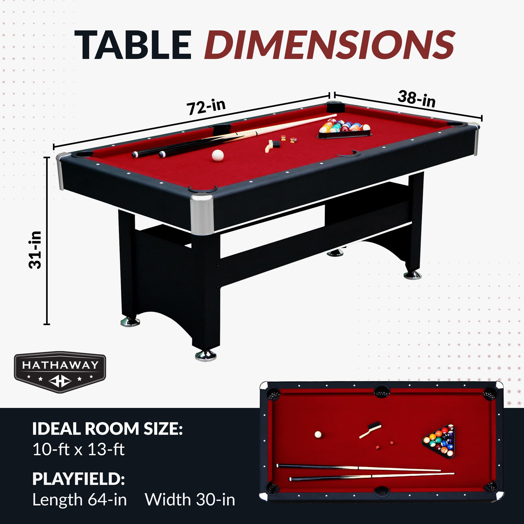 2-in-1 6ft Pool Table with Ping Pong Top