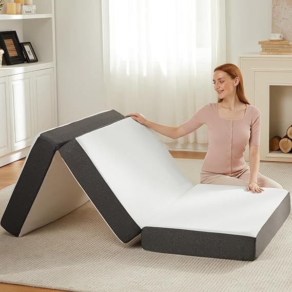 Queen Size Tri-Fold Memory Foam Mattress 78" x 58" x 6"