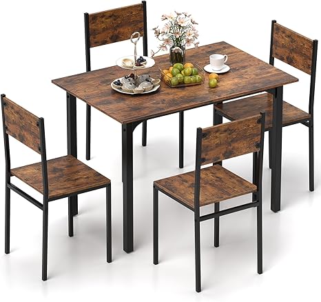 5-Piece Dining Table Set with Chairs