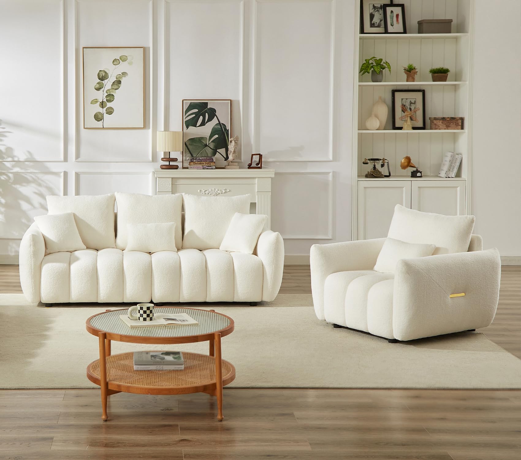 3-Piece Teddy Sofa Set - 2 Chairs & Oversized 3-Seater Couch