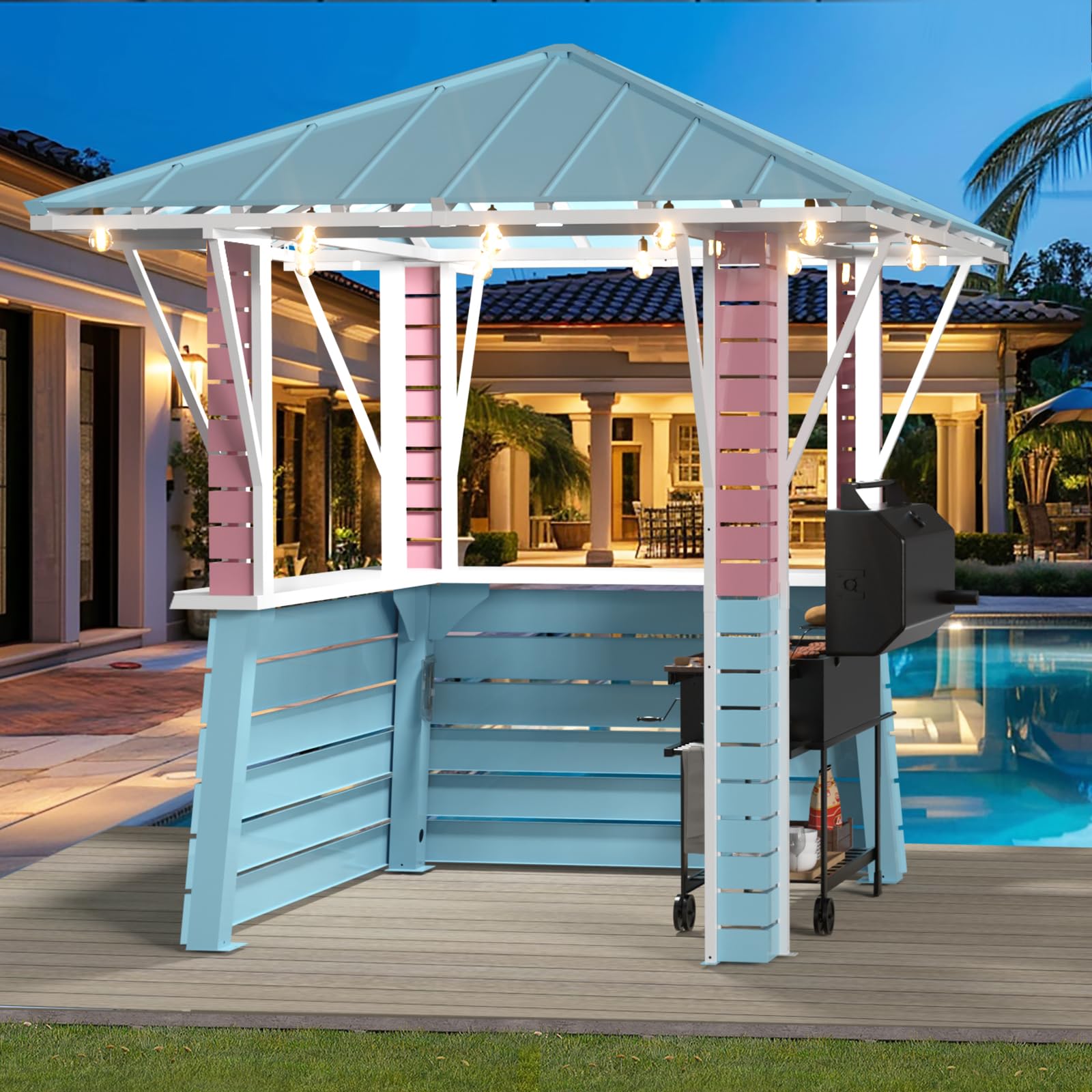 8' x 8' Coastal Dream Outdoor Gazebo