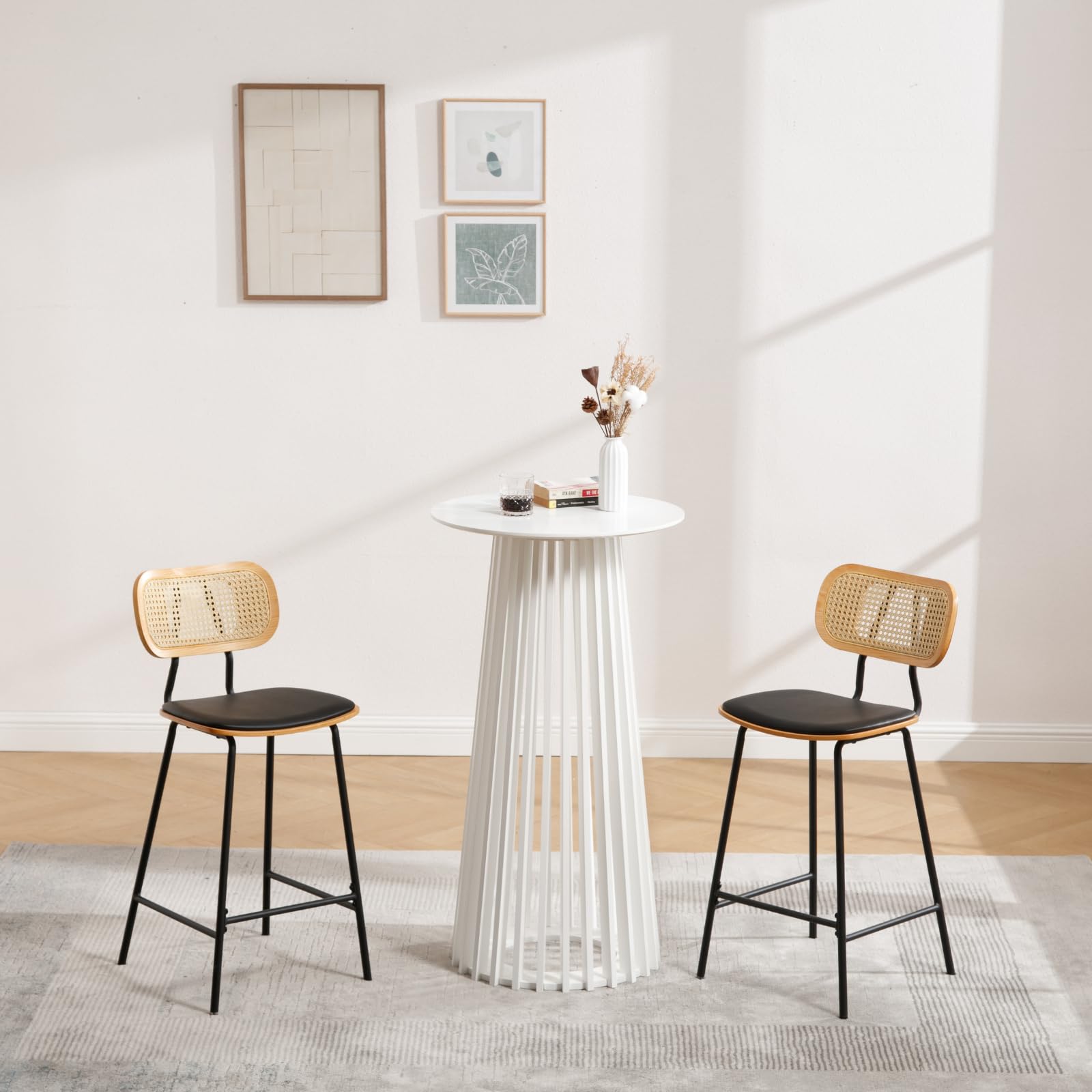 Round Pub Table 24 Inch White Wood Bar Height