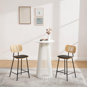 Round Pub Table 24 Inch White Wood Bar Height
