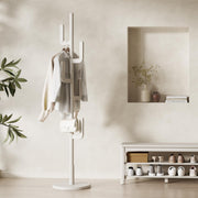 Solid Wood Cactus Coat Rack with 6 Hooks