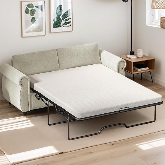 Convertible Sleeper Sofa Bed with Memory Foam Mattress