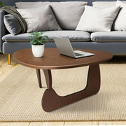 Semicircular Walnut Coffee Table