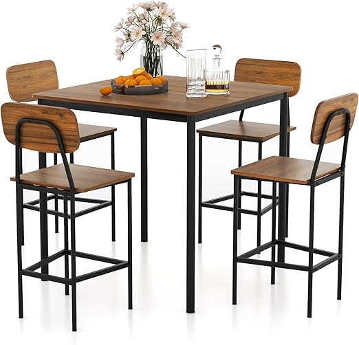 5-Piece Counter Height Dining Set with Stools