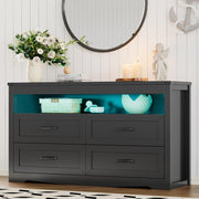 4 Drawer Dresser with LED Lights