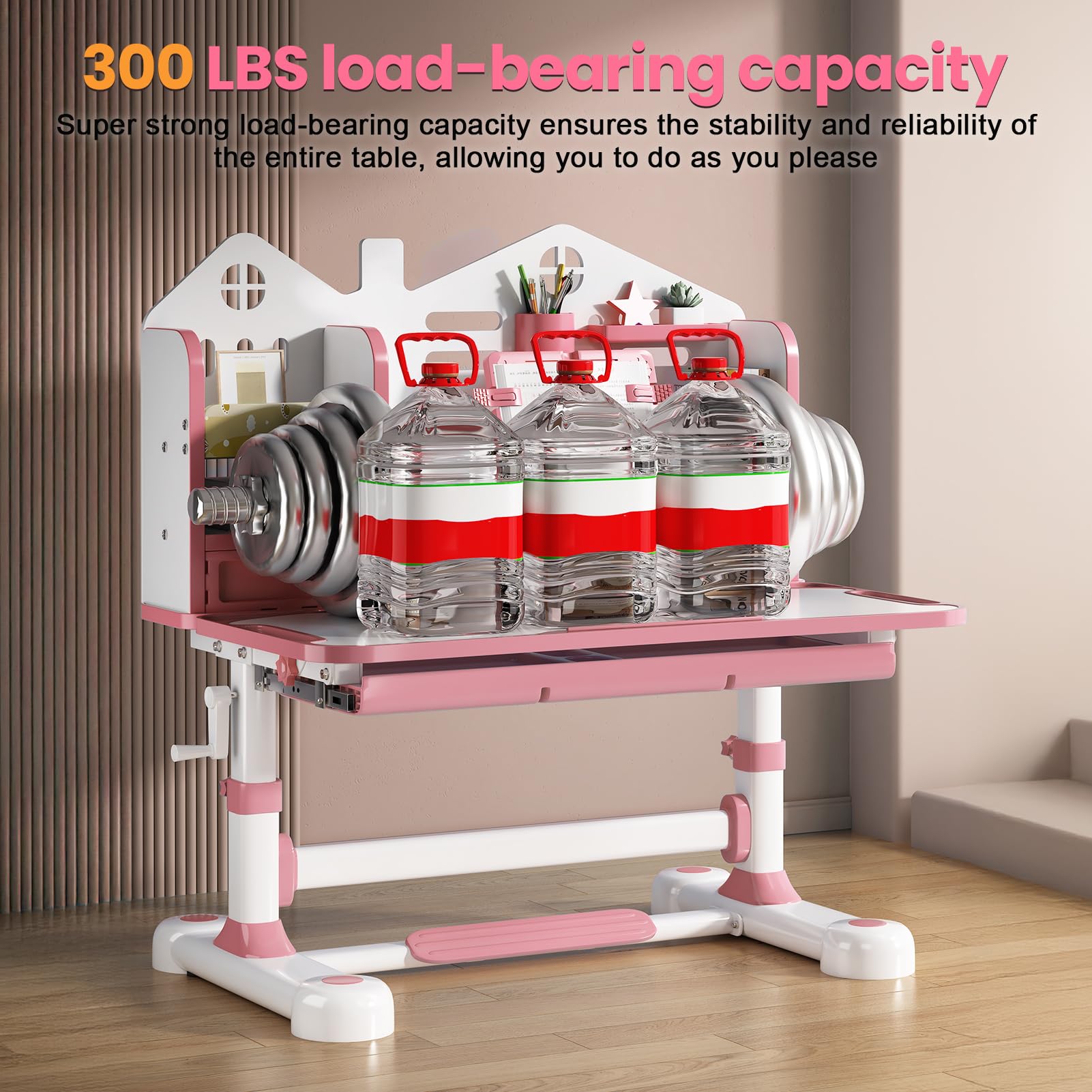 Height Adjustable Kids Desk and Chair Set