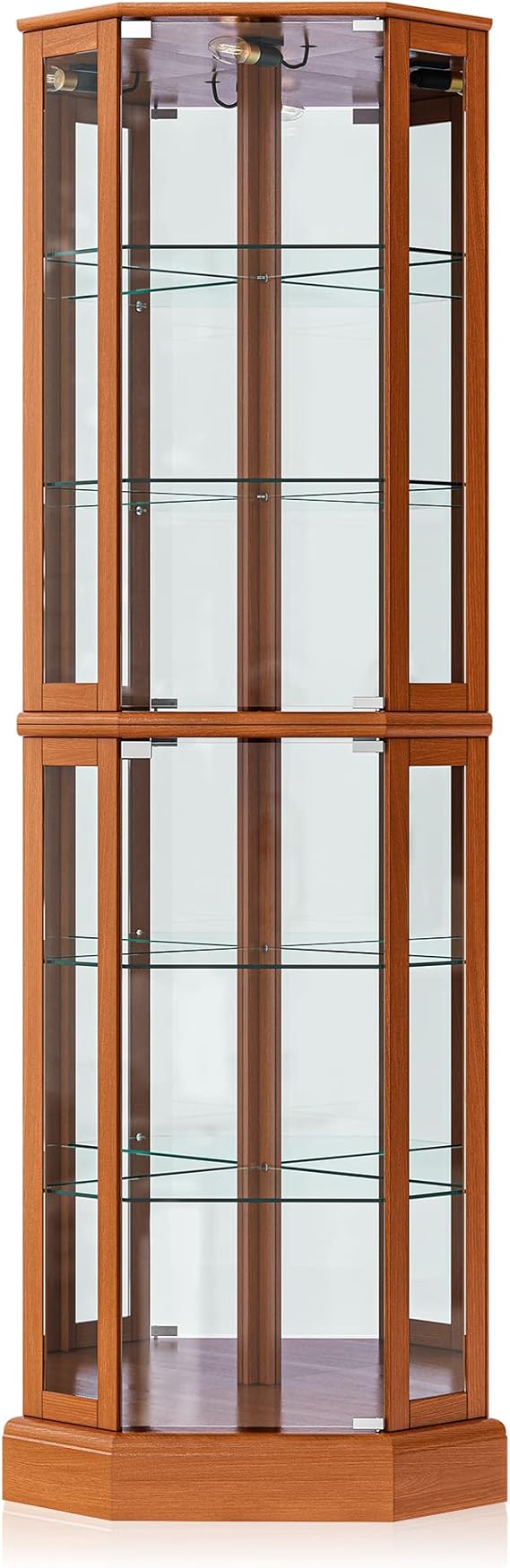 Corner Curio Cabinet with Glass Doors