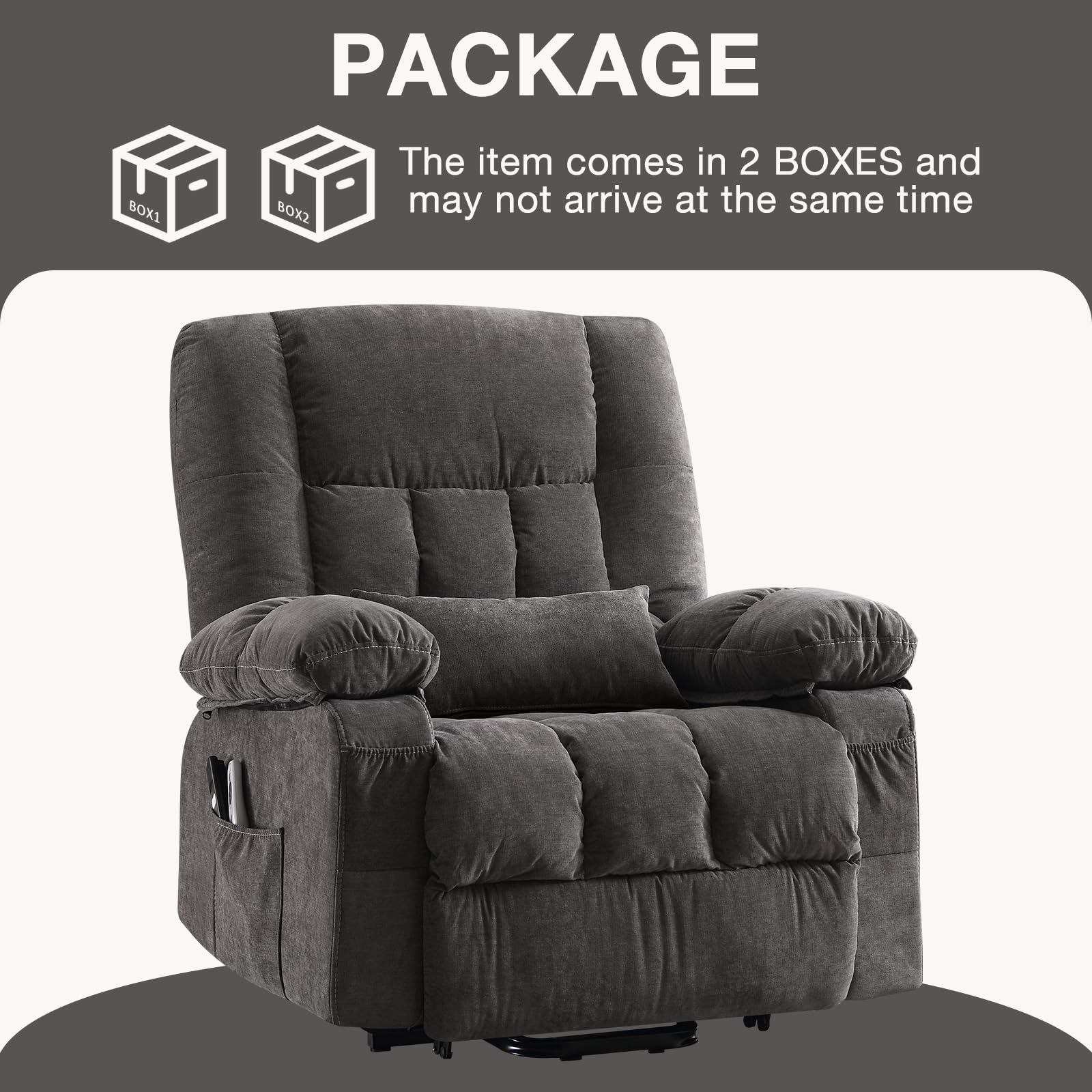 Power Lift Recliner Chair with Heat and Massage