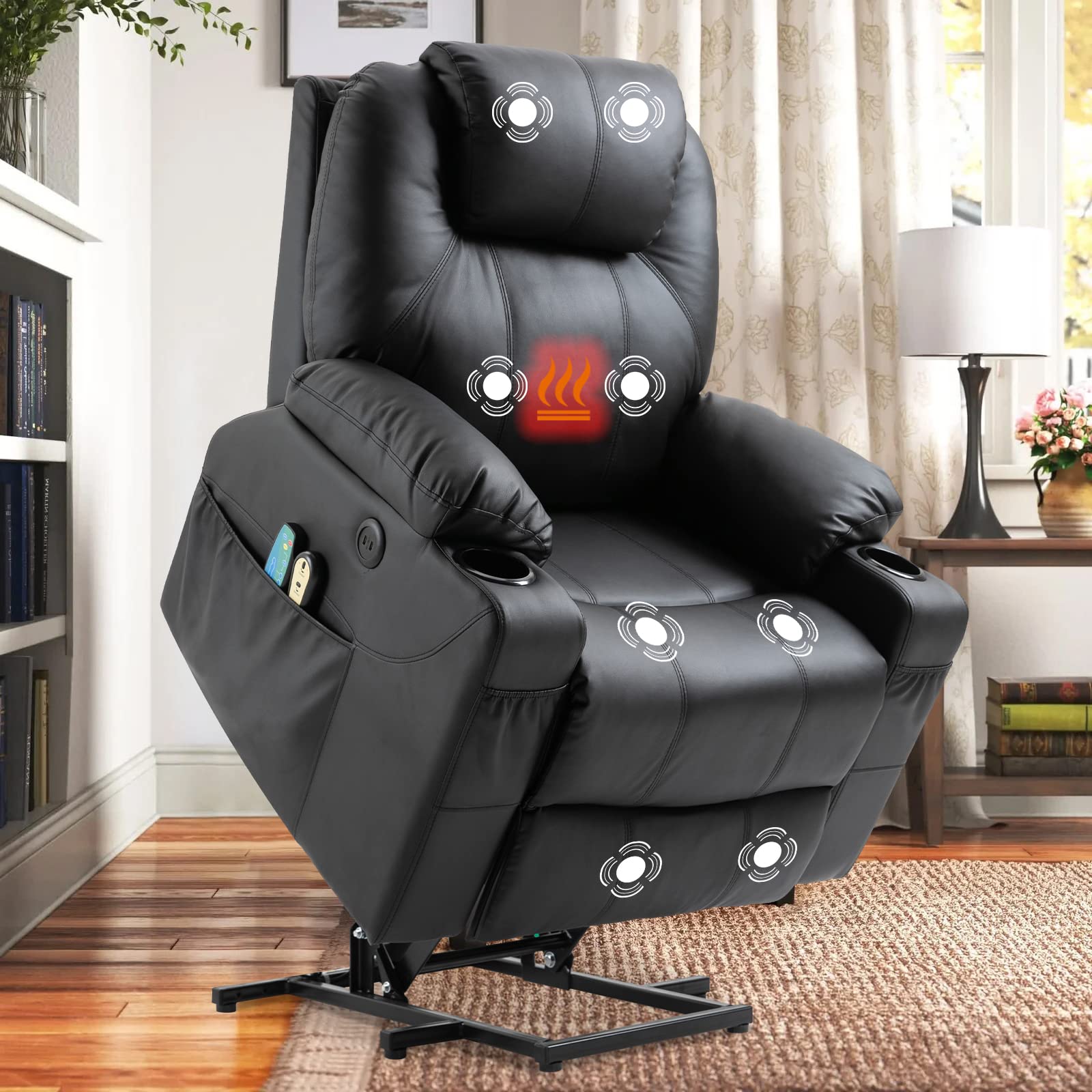 Power Lift Recliner Chair with Massage and Heat