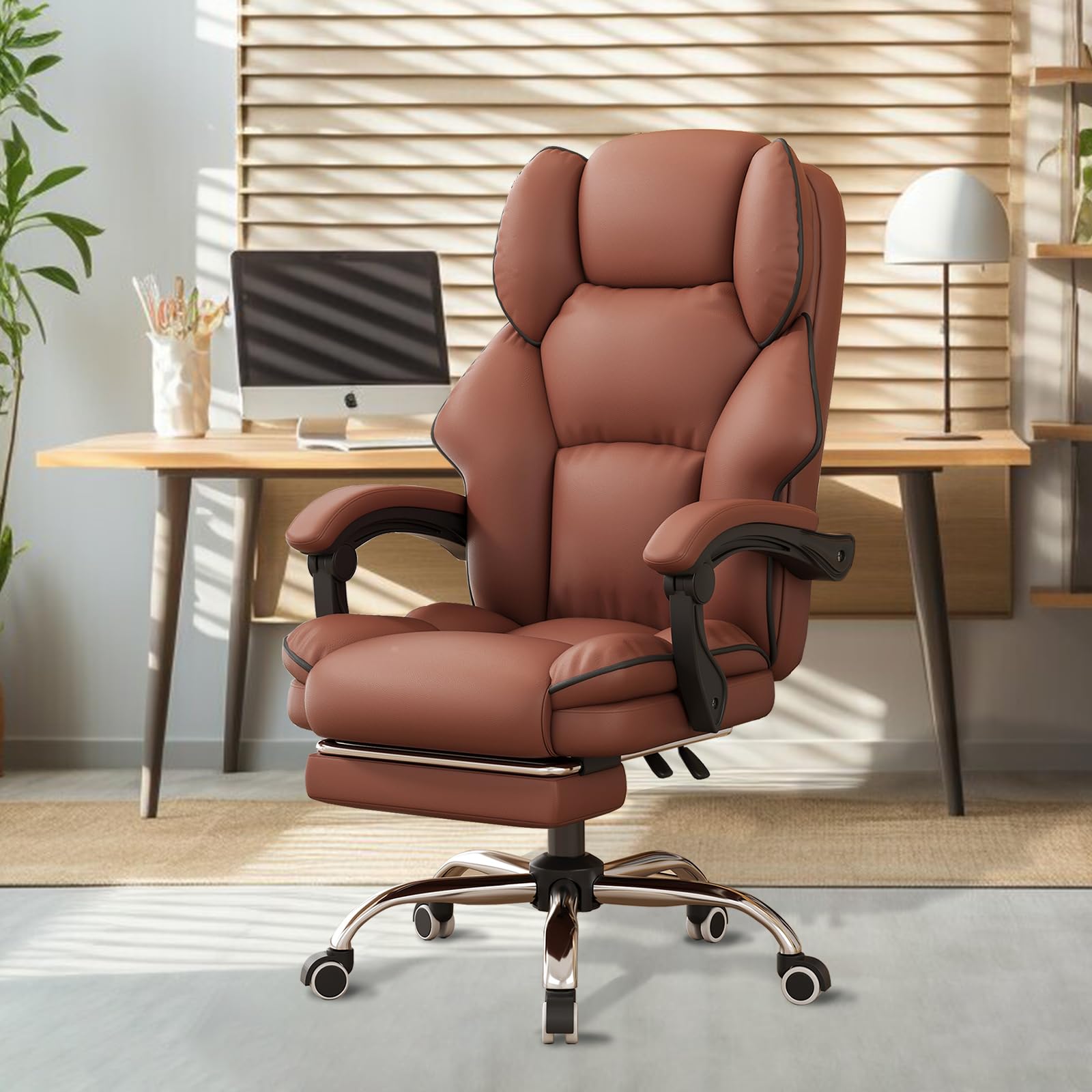 High Back Executive Office Chair with Footrest