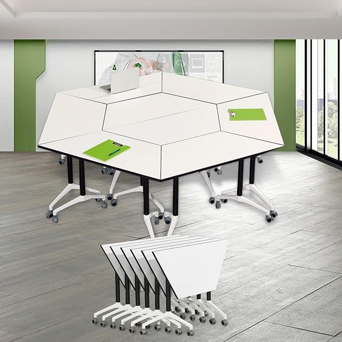 Foldable Conference Room Table with Wheels