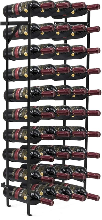 40 Bottle Wine Rack Floor Standing Metal Storage