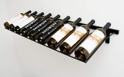 Wall Mounted Wine Rack 9 Bottle Satin Black