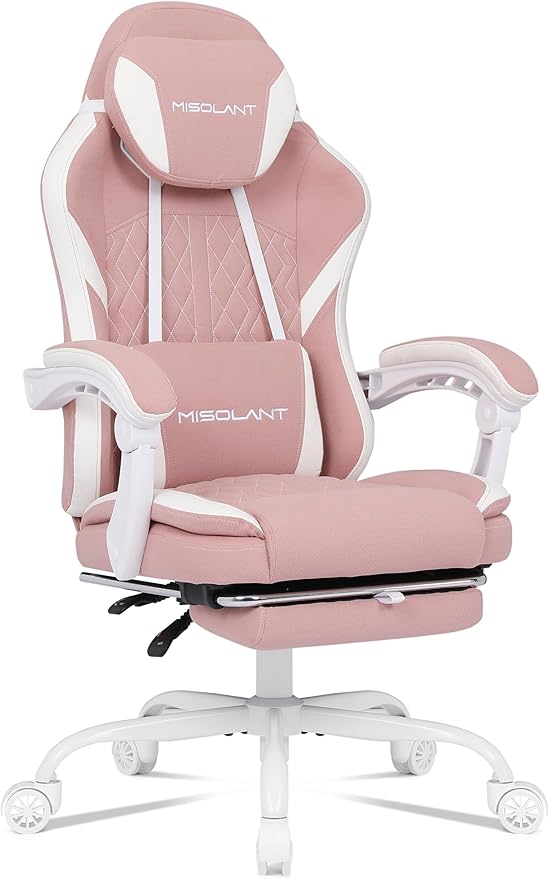 Ergonomic Gaming Chair with Massage Lumbar Support