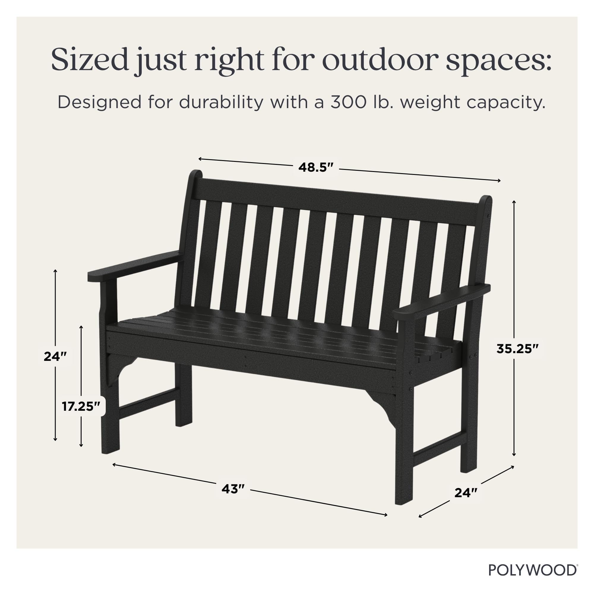 Vineyard 48" Outdoor Bench