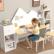 Kids Double Study Desk with Storage