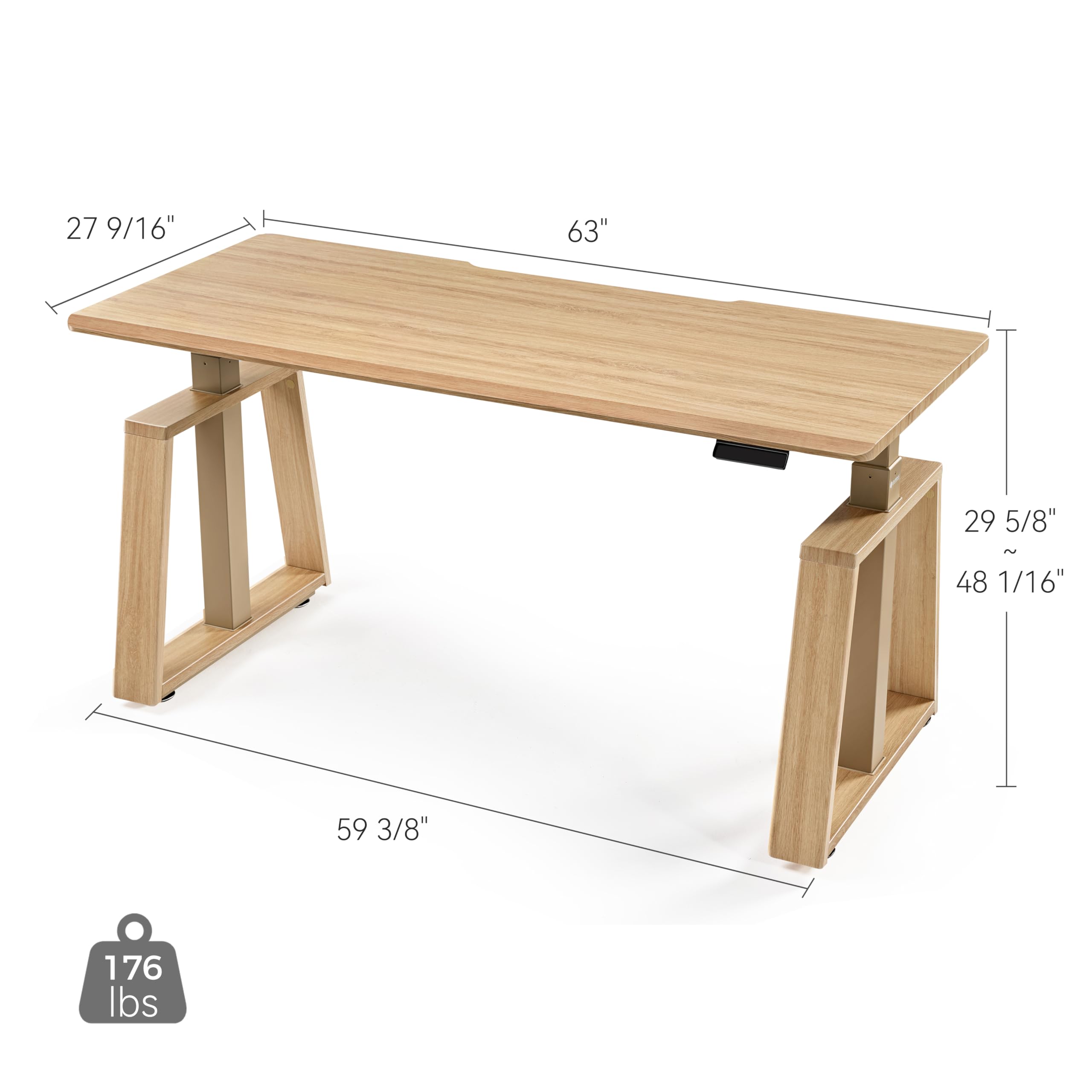 63" Electric Standing Desk with Touch Screen