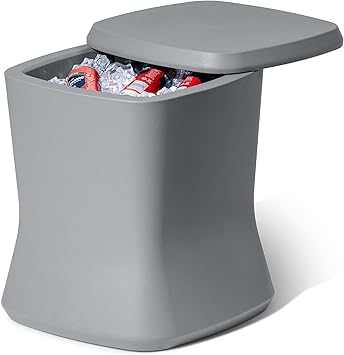 Outdoor Side Table Cooler 25 Quart