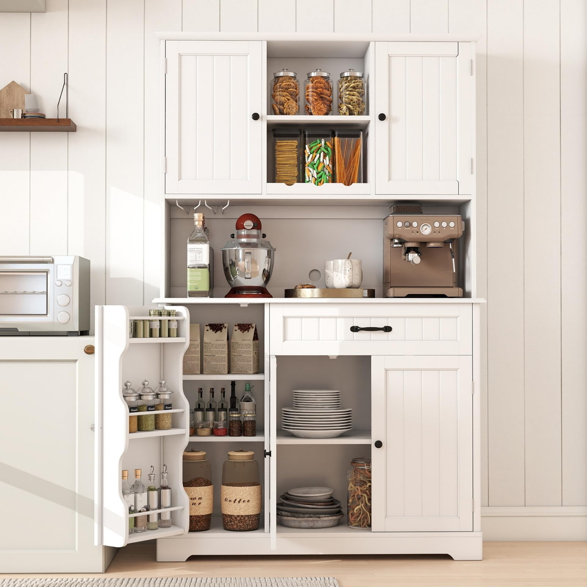 Kitchen Storage Cabinet with Door and Shelves