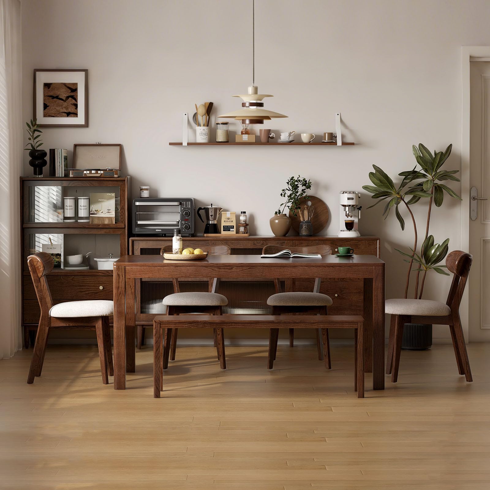 Solid Oak Dining Bench