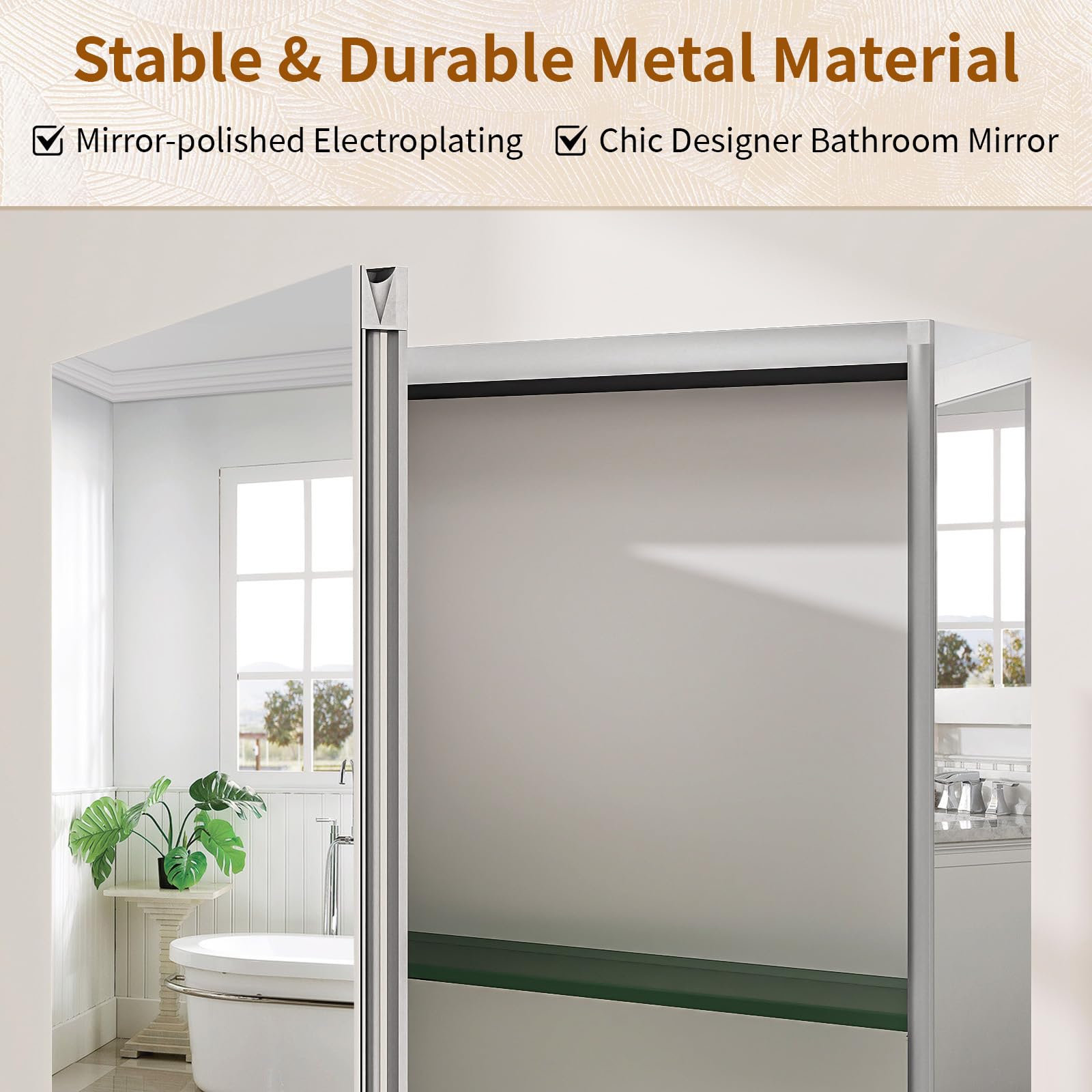 Bathroom Medicine Cabinet Mirror with Storage 20x24 Inch