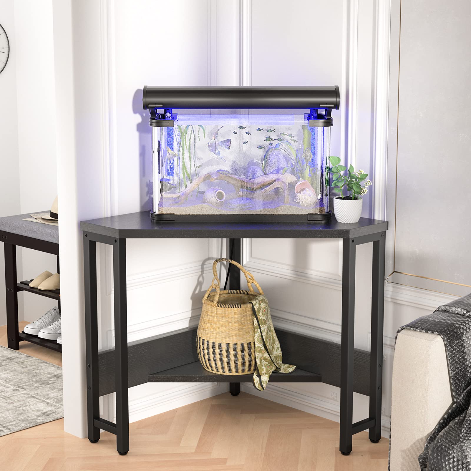 Corner Desk with Outlets and USB Ports