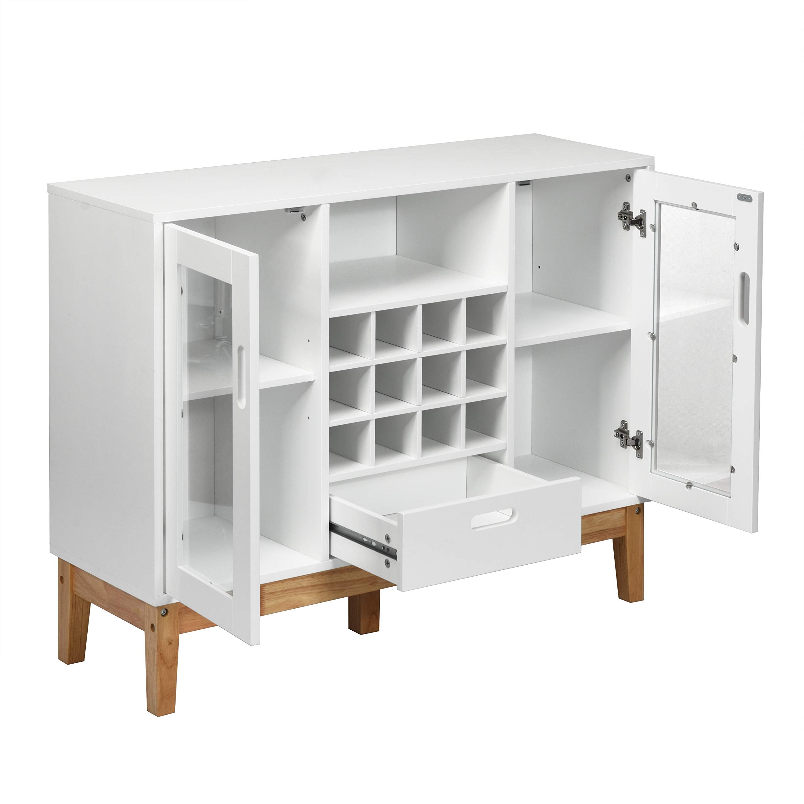 Buffet Sideboard with Wine Rack and Storage