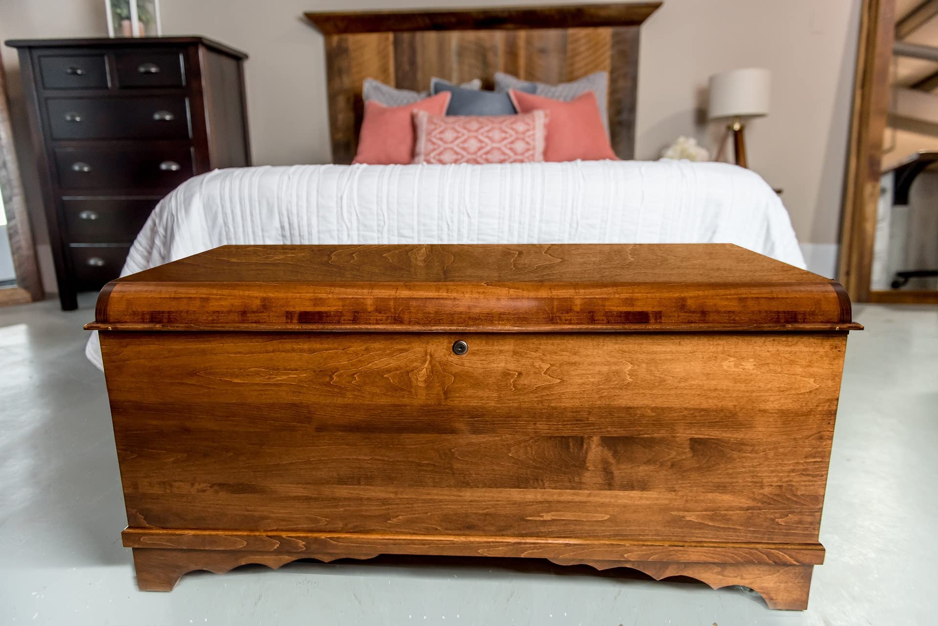Cedar Hope Chest with Waterfall Top