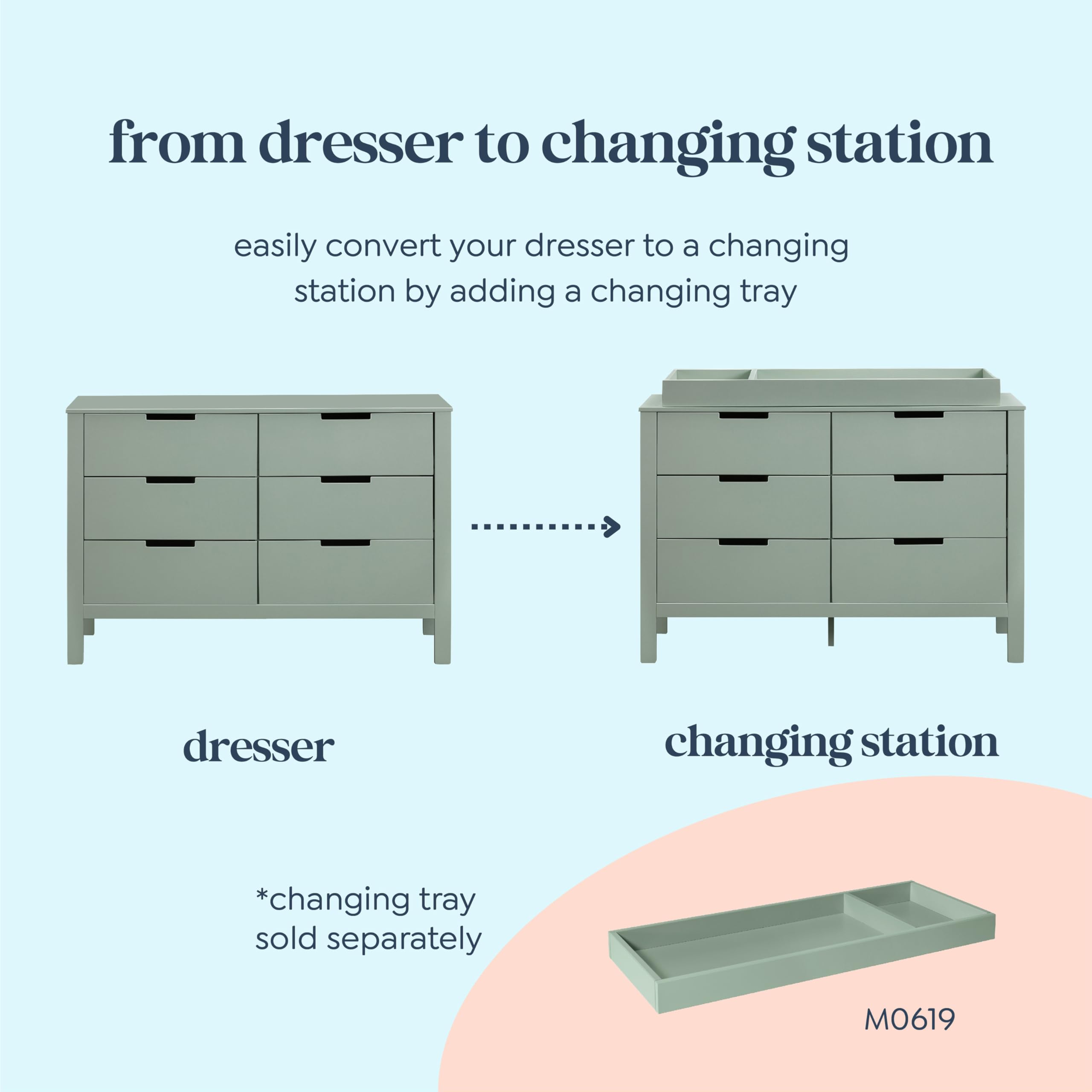 Colby 6-Drawer Baby Dresser
