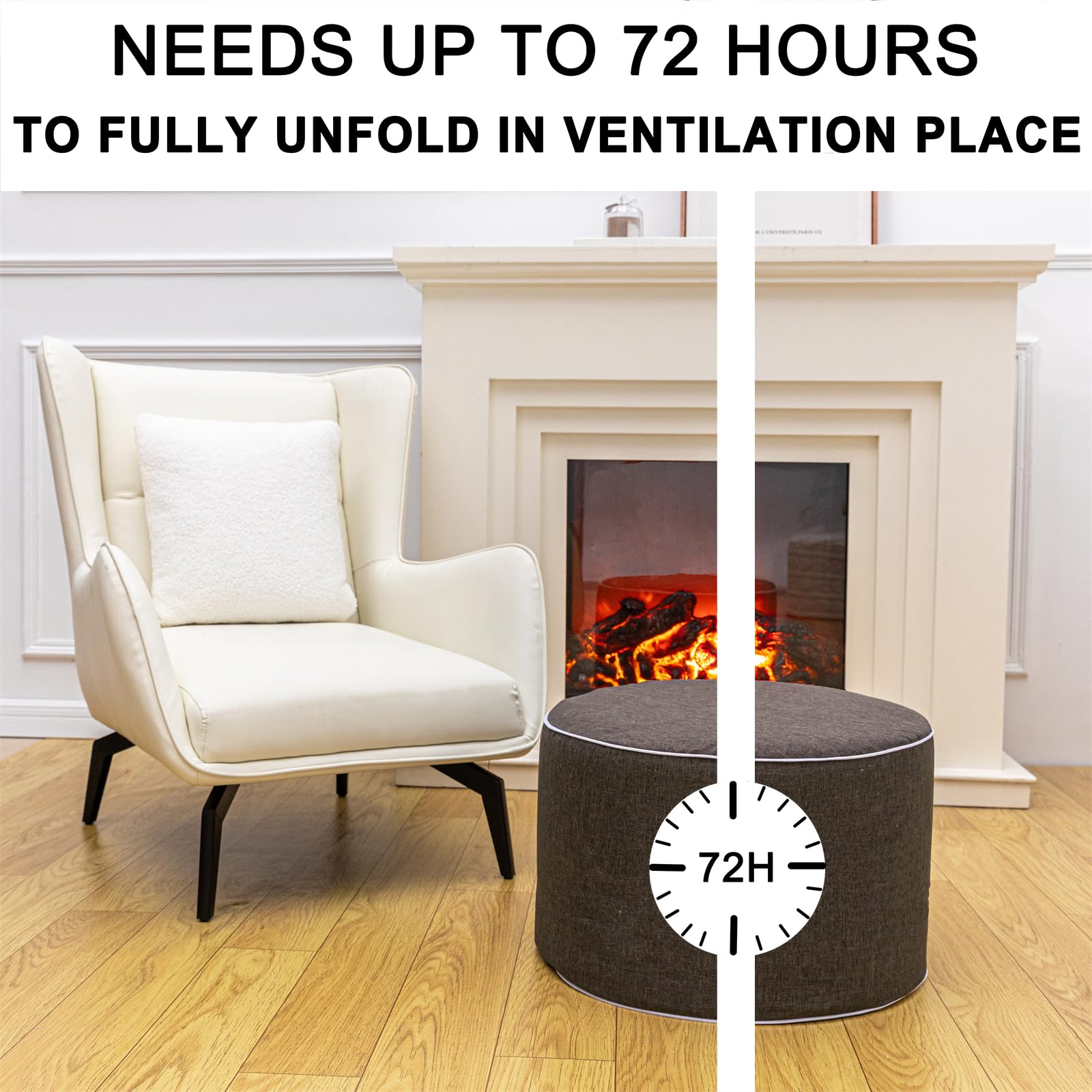 Round Outdoor Ottoman Footrest