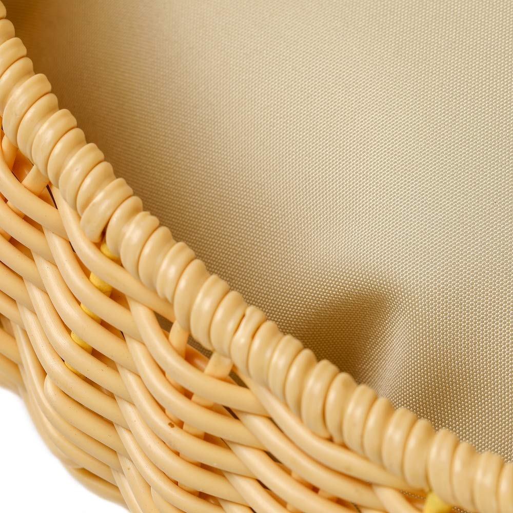 Rattan Round Pet Bed with Cushion